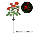 Luminária de Led Solar À Prova D'Água  Rosas