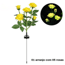 Luminária de Led Solar À Prova D'Água  Rosas