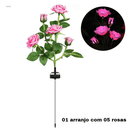 Luminária de Led Solar À Prova D'Água  Rosas