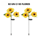 Luminária de Girassol - LED Solar à Prova d'Água