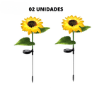 Luminária de Girassol - LED Solar à Prova d'Água