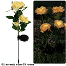 Luminária de Led Solar À Prova D'Água  Rosas