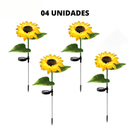 Luminária de Girassol - LED Solar à Prova d'Água