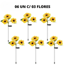 Luminária de Girassol - LED Solar à Prova d'Água