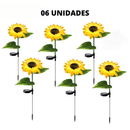 Luminária de Girassol - LED Solar à Prova d'Água