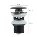 Válvula Click para Cuba de Banheiro - Golden Preto e Cromado