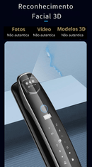 Fechadura Eletrônica Inteligente Reconhecimento Facial 3D Biométrica WiFi Digital - APP Eques