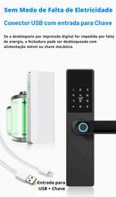 Fechadura Eletrônica Inteligente Digital Smart Tuya com Biometria, Wi-Fi