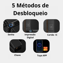 Fechadura Eletrônica Inteligente Digital Smart Tuya com Biometria, Wi-Fi