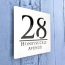 Placa Personalizada Modern Blanche com Endereço 3D