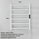 Toalheiro Térmico Smart Elegance Aço Inoxidável Display Digital WiFi Fiação Oculta/Exposta Branco