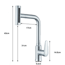 Torneira de Cozinha EleganceFlow - Rotação 360°  Ducha Extensível, Quente e Fria