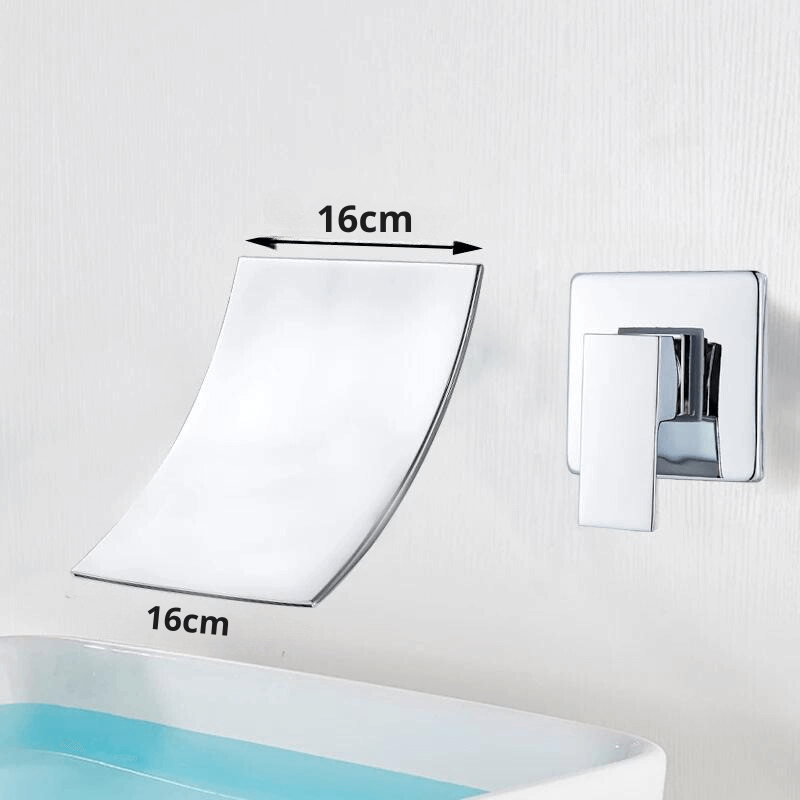 Torneira de Parede AquaCurve para Banheiro Monocomando Quente e Fria