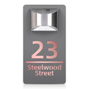 Placa Personalizada Glow Endereço Resdidencial Comercial 3D  c/ Luminaria Solar