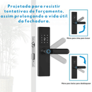 Fechadura Eletrônica Inteligente Digital Smart Tuya com Biometria, Wi-Fi