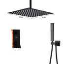 Chuveiro de Teto / Parede RainFall Monocomando Display Digital e Termostato Kit Completo