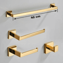 Acessórios Para Banheiro Luxury Gold Brilhante Em Aço Inoxidável