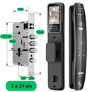 Fechadura Eletrônica Inteligente Reconhecimento Facial 3D Biométrica WiFi Digital - APP Eques