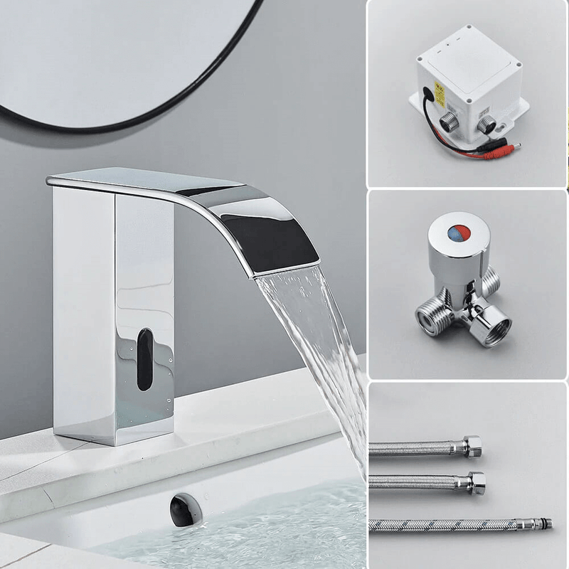 Torneira Para Banheiro Sense - Sensor Automático Quente e Fria - Cuba Alta e Cuba Baixa