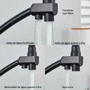 Torneira Gourmet Com Saída Para Água Filtrada Monocomando Quente e Fria Elegance Arc