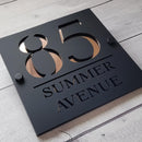 Placa Personalizada Modern Blanche com Endereço 3D