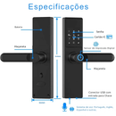 Fechadura Eletrônica Inteligente Digital Smart Tuya com Biometria, Wi-Fi