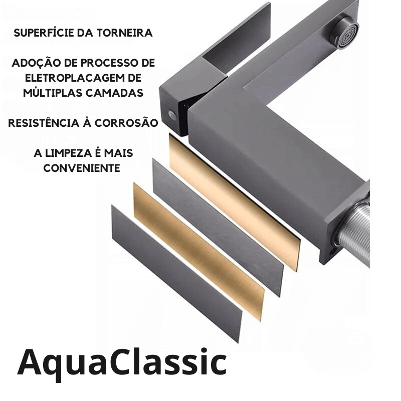 Torneira Para Banheiro AquaClassic Monocomando Quente e Fria Cuba Alta