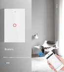 Interruptor Smart Wi-Touch e Comando de Voz Tuya - Compatível com Alexa e Google Home