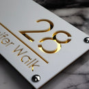 Placa Personalizada de Endereço Residencial/Comercial Elegance