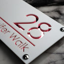 Placa Personalizada de Endereço Residencial/Comercial Elegance