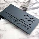 Placa Personalizada de Endereço Residencial/Comercial Elegance