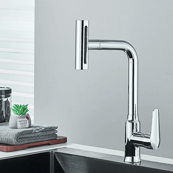 Torneira de Cozinha EleganceFlow - Rotação 360°  Ducha Extensível, Quente e Fria