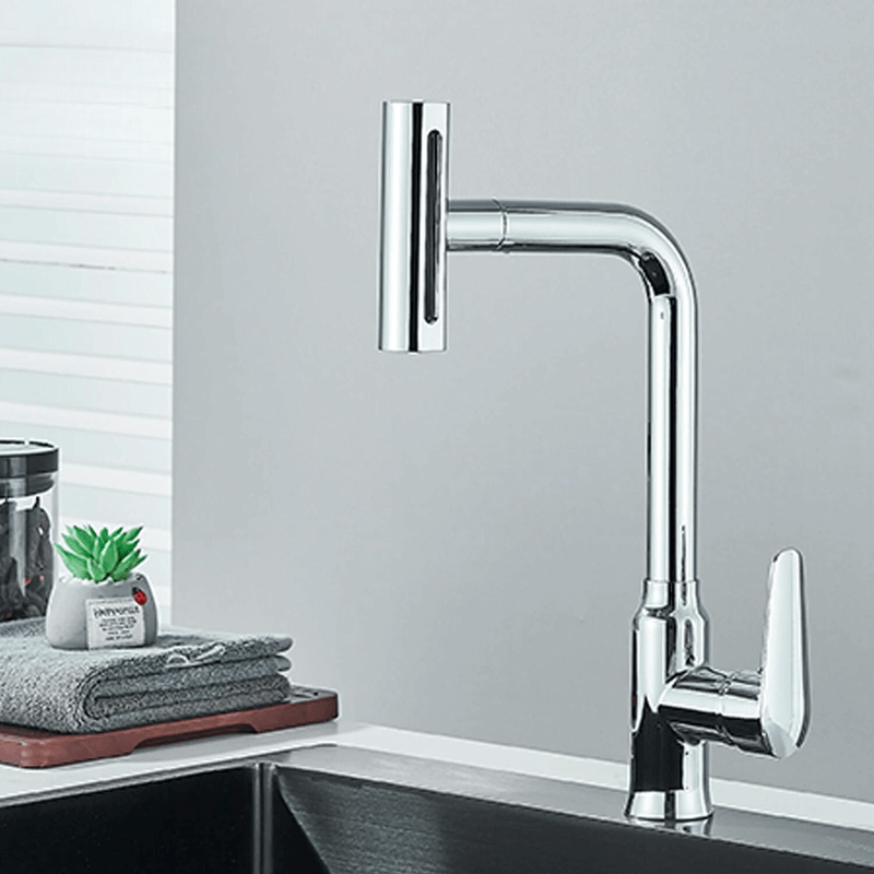 Torneira de Cozinha EleganceFlow - Rotação 360°  Ducha Extensível, Quente e Fria