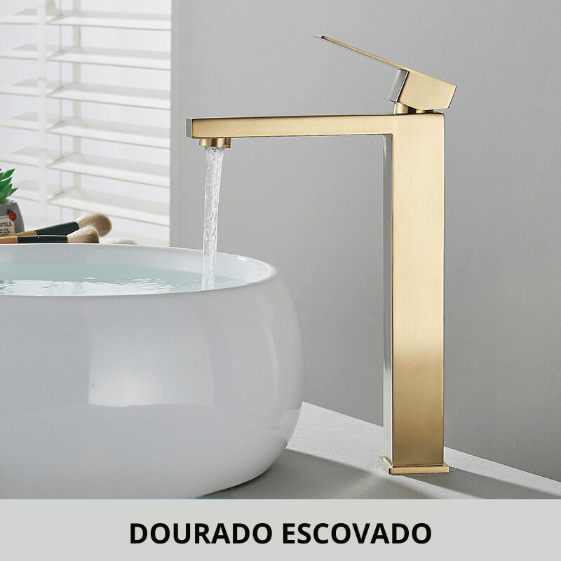 Torneira Para Banheiro AquaClassic Monocomando Quente e Fria Cuba Alta