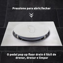 Ralo Click Inox Inteligente 10x10 Cm + Porta Grelha