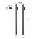 Toalheiro Moderno Térmico Inteligente Vertical Atena | Inox com Wi-Fi, Timer e Display Digital