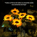 Luminária de Girassol - LED Solar à Prova d'Água