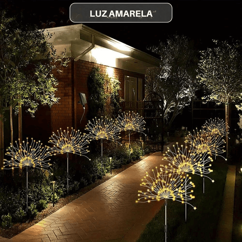 Luzes de Led Firework - Decoração de Festas e Jardins