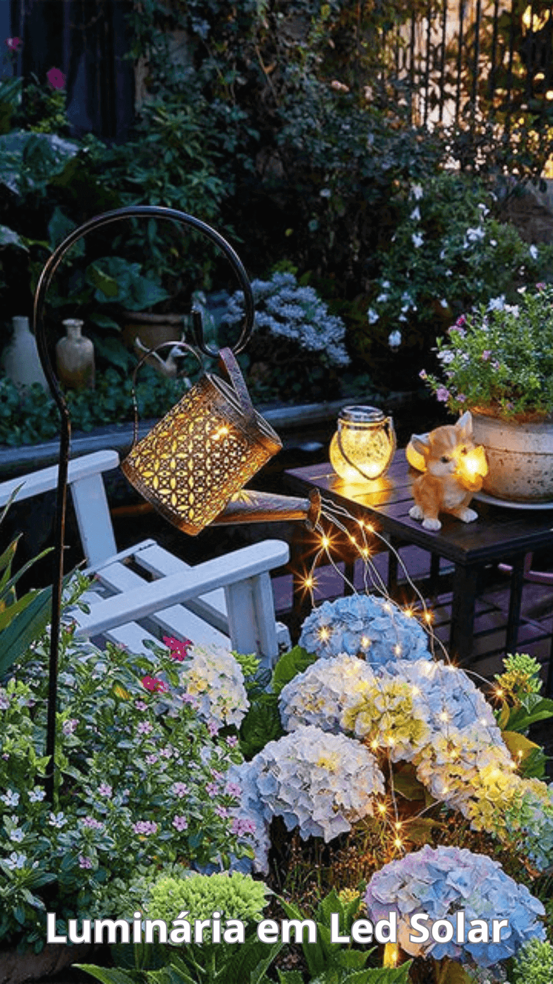 Luminária Solar Regador Encantado - À prova d'água Decoração de Jardim