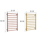 Toalheiro Térmico Aço Inoxidável Display Digital e WiFi Fiação Oculta/Exposta Rose Gold