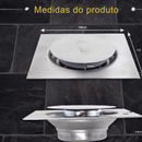 Ralo Click Inox Inteligente 10x10 Cm + Porta Grelha