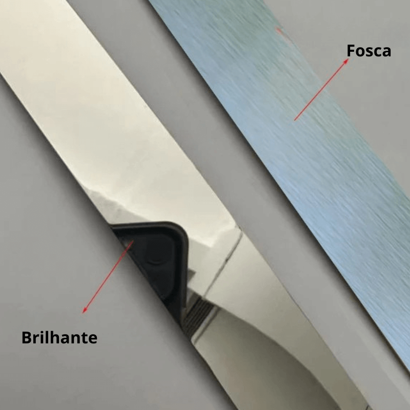 Moldura Espelhada ou Fosca Em Aço Inox Adesiva -  5 metros