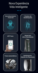 Fechadura Eletronica Inteligente Com Reconhecimento Facial 3D Tuya Smart Biométrica