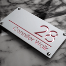 Placa Personalizada de Endereço Residencial/Comercial Elegance