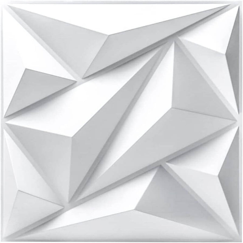 Painel de Parede Decorativo 3D com Design Diamante com 12 unidades