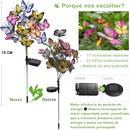 Luminária de Led Solar À Prova D'Água  Borboletas e Flores