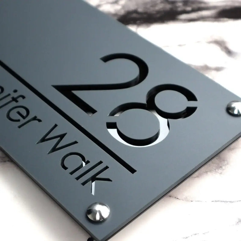 Placa Personalizada de Endereço Residencial/Comercial Elegance