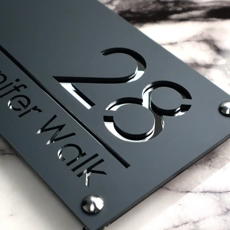 Placa Personalizada de Endereço Residencial/Comercial Elegance