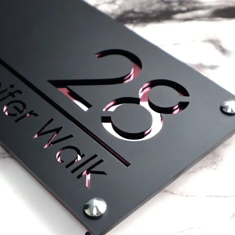 Placa Personalizada de Endereço Residencial/Comercial Elegance