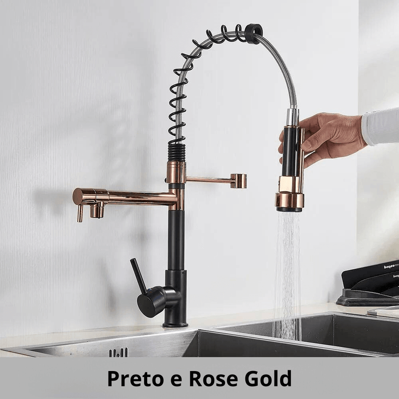 Torneira Para Cozinha Gourmet Monocomando Quente e Fria